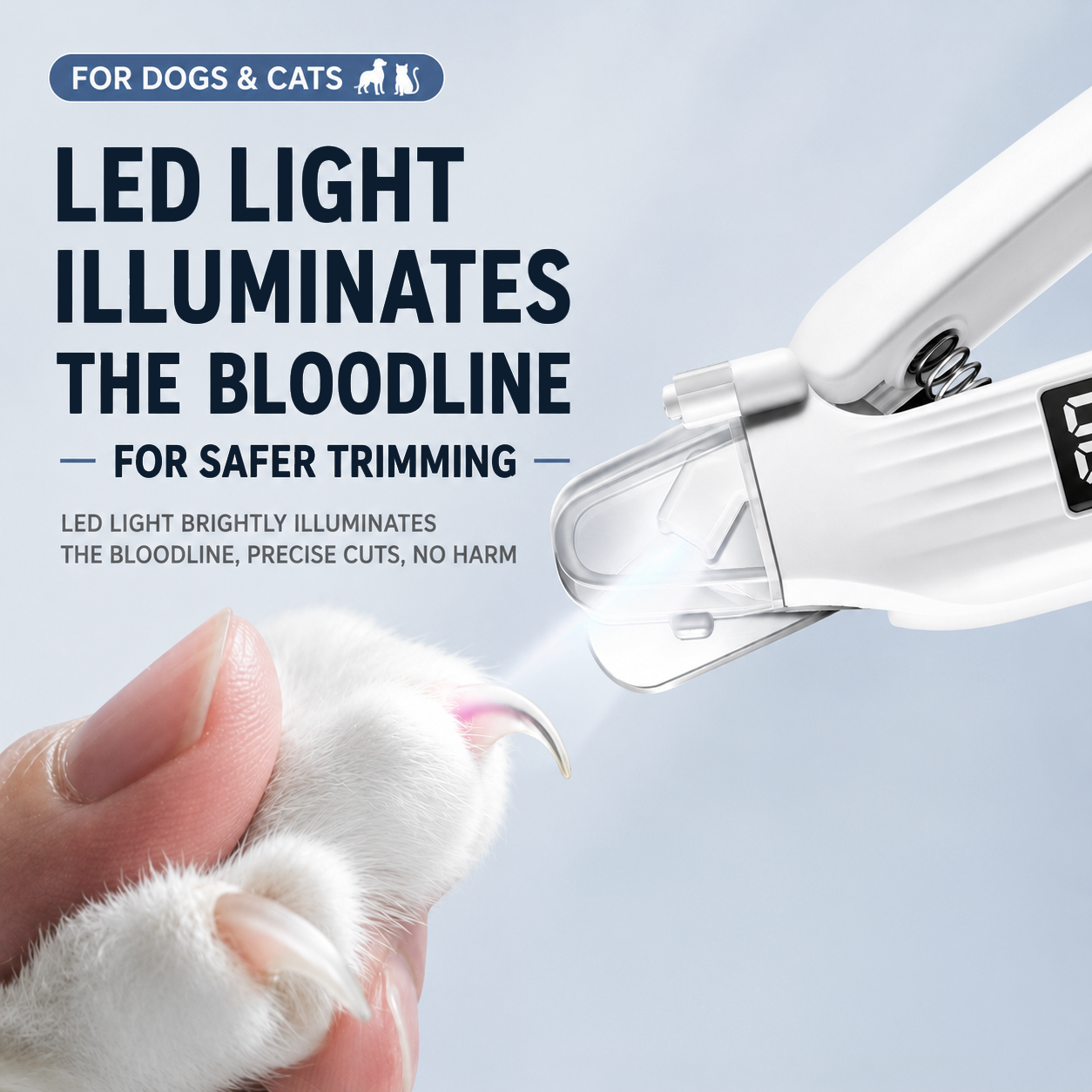 LED Pet Nail Clipper & Grinder 2-in-1