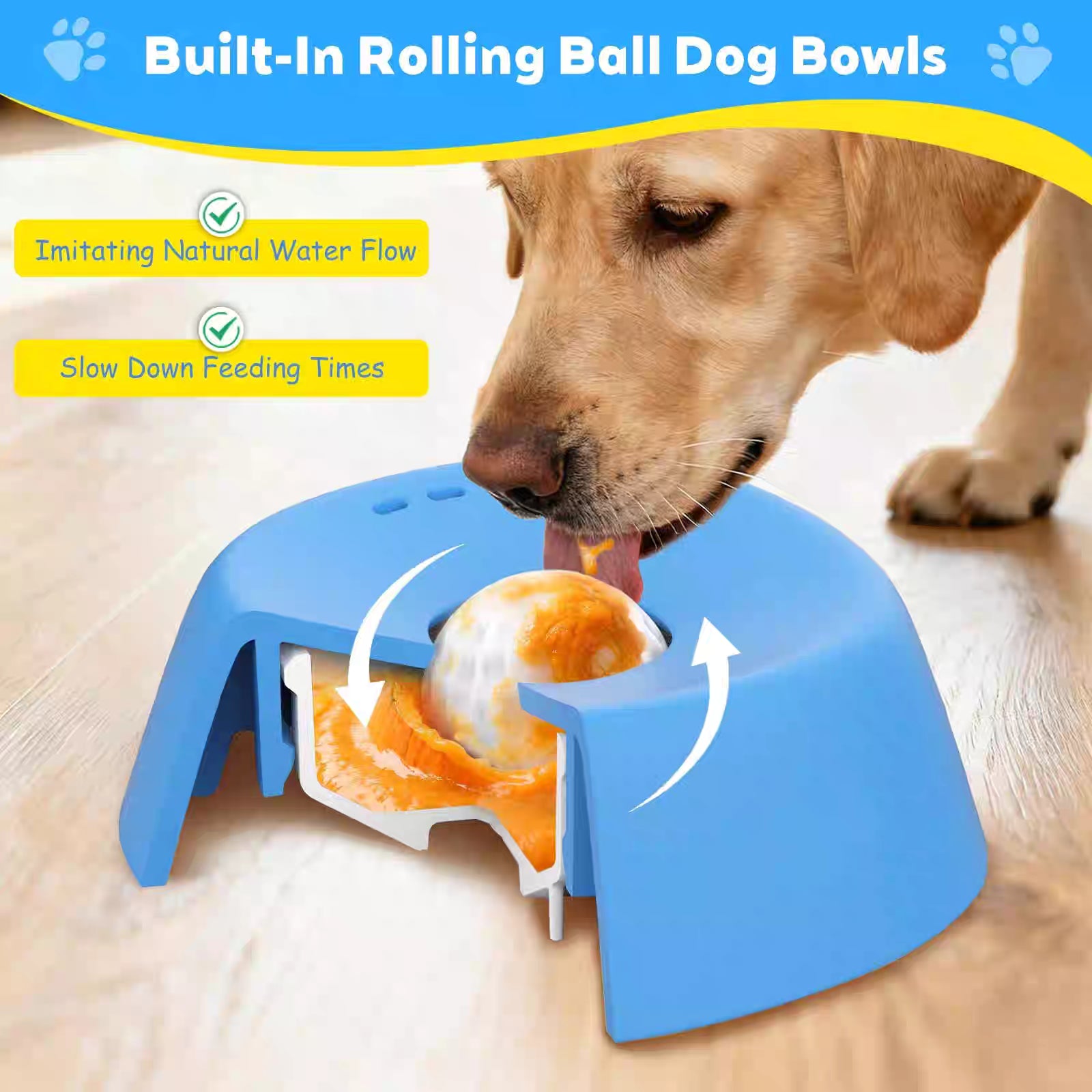 Interactive Rolling Dog Lick Bowl