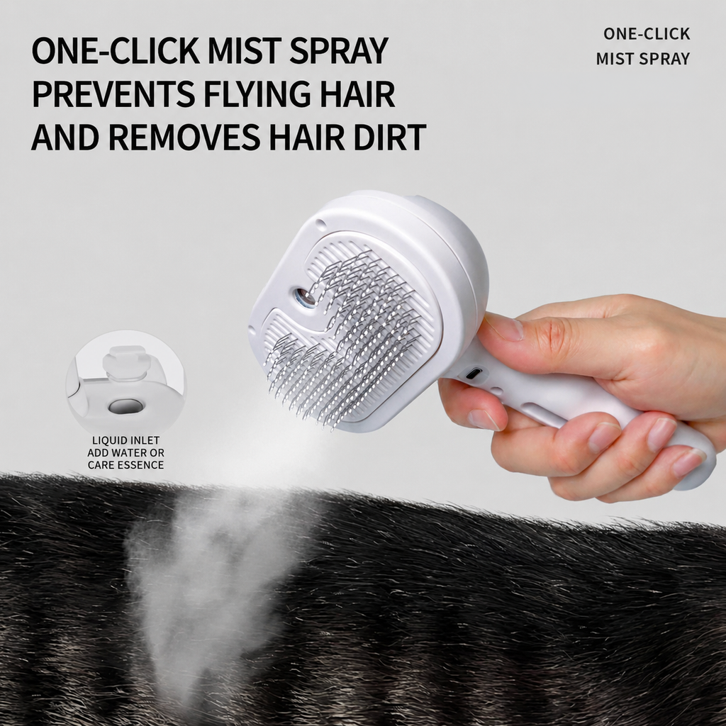 Pet Spray Steam Brush